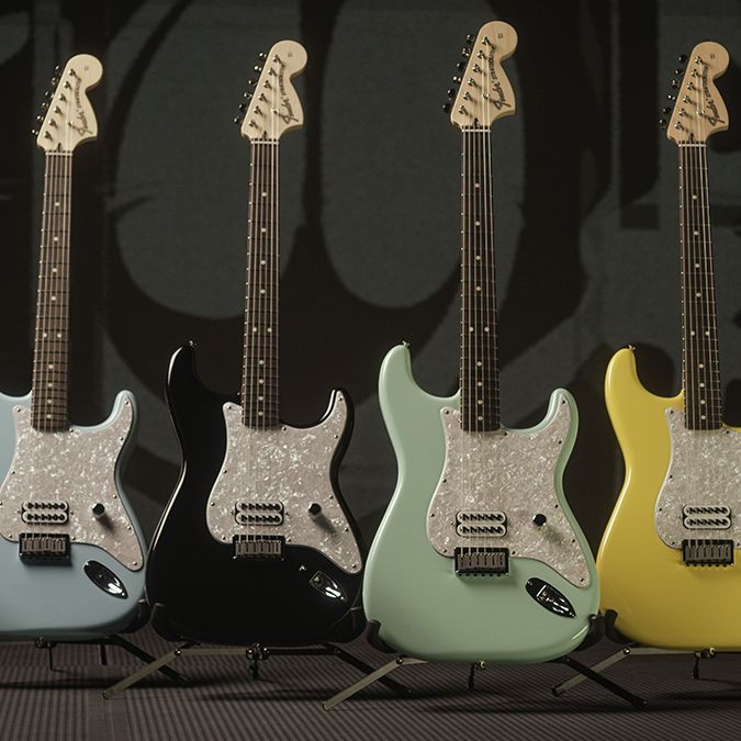 Fender Tom Delonge 仕様 Stratocaster Fender Tom DeLonge Stratocaster Electric Guitar With Invader