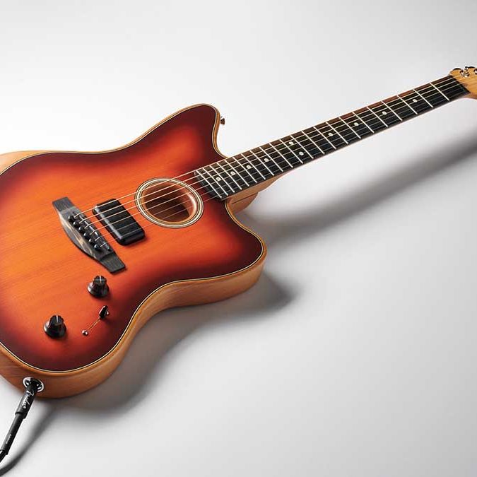 新品　fender USA acoustasonic jazzmaster Fender American Acoustasonic Jazzmaster Acoustic-Electric Guitar