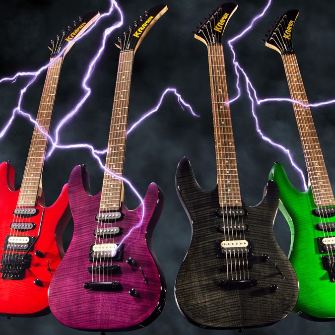 Kramer debuts the Striker Collection, shreddable electrics in hot