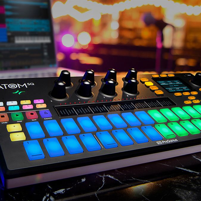 PreSonus's Atom SQ is a MIDI keyboard, drum step sequencer and
