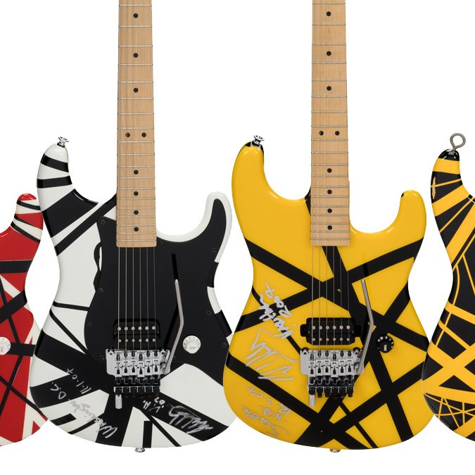 アート・デザイン・音楽 Paul Salveson / Between the Shell 3 Eddie Van Halen-signed Charvel EVH Art Series guitars