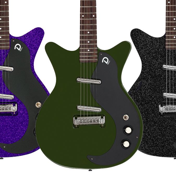 ギター Danelectro 59M NOS+ Danelectro '59M NOS+ Semi-hollowbody Electric Guitar - Black