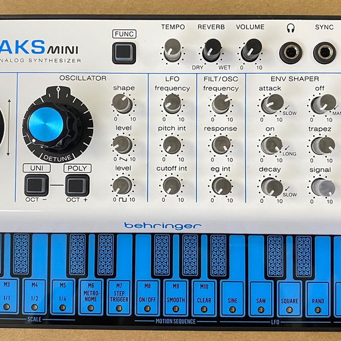 Here's the final version of Behringer's AKS Mini, a tiny version