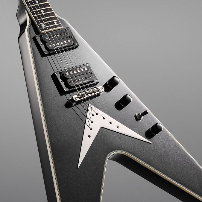 ベース Epiphone by Gibson Flying V Bass Epiphone Korina Flying V Bass LTD - Ebony | Sweetwater