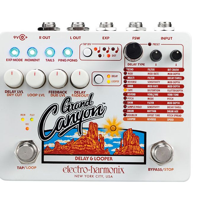 ギター Electro Harmonix Canyon Delay & Loopers Electro-Harmonix Canyon Delay and Looper Effects Pedal