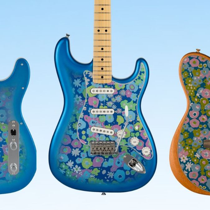 1997 Fender Japan TL-69 Blue Flowers Telecaster Electric Guitar