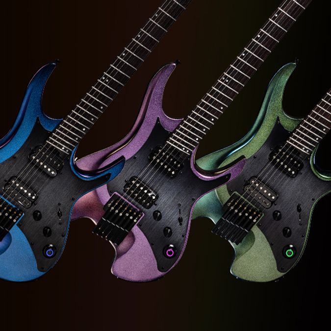 Mooer enters the headless guitar market with fan-fretted