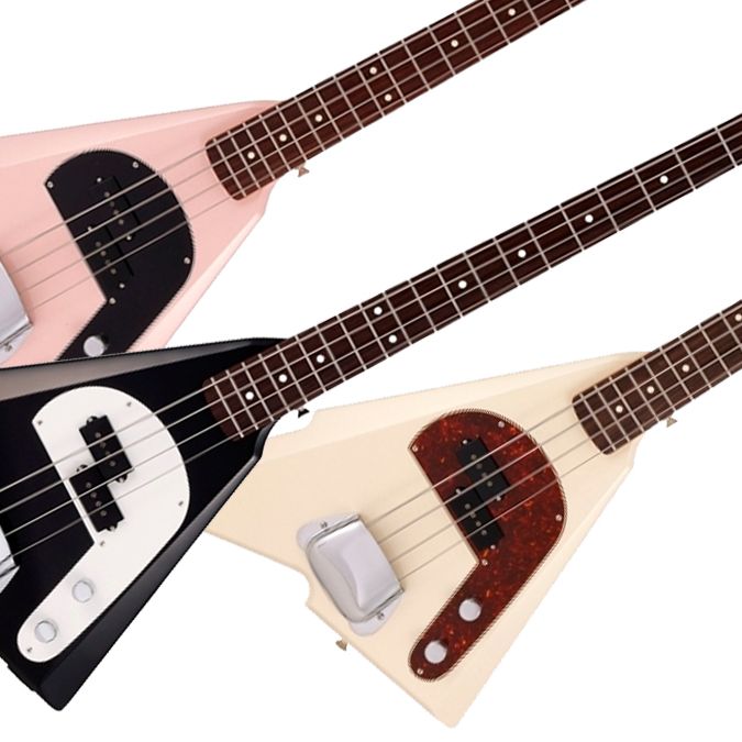 2021 Fender MIJ Japan Hama Okamoto Katana Bass Shell Pink