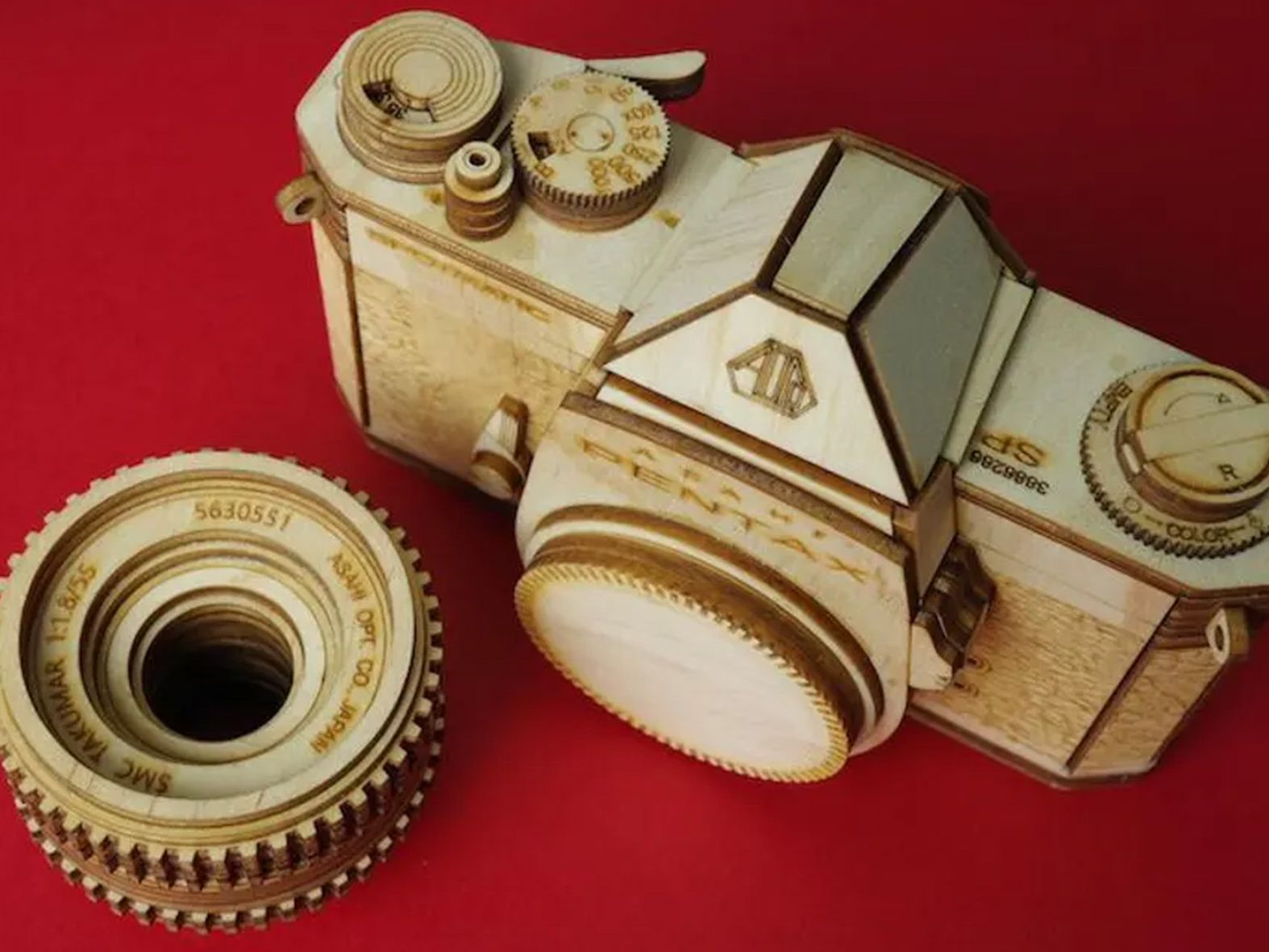 This affordable retro camera remake is made entirely out of wood