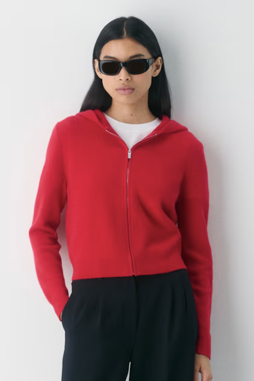 Aritzia, Essential Cashmere Hooded Zip-up