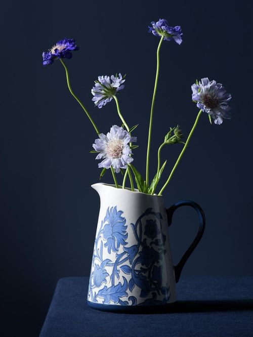  Inky Large Ceramic Jug - Blue