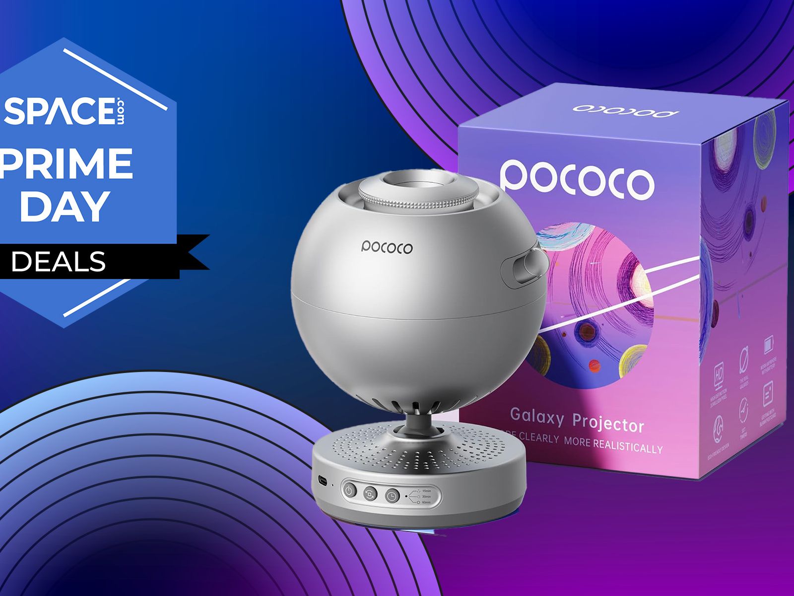 The Pococo Galaxy Star Projector has had a 44% Prime Day price
