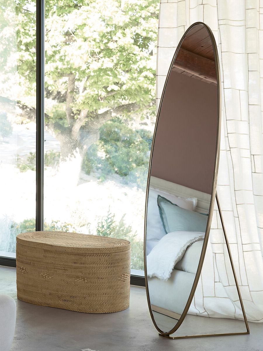 Koban H170cm Oval Metal Standing Mirror