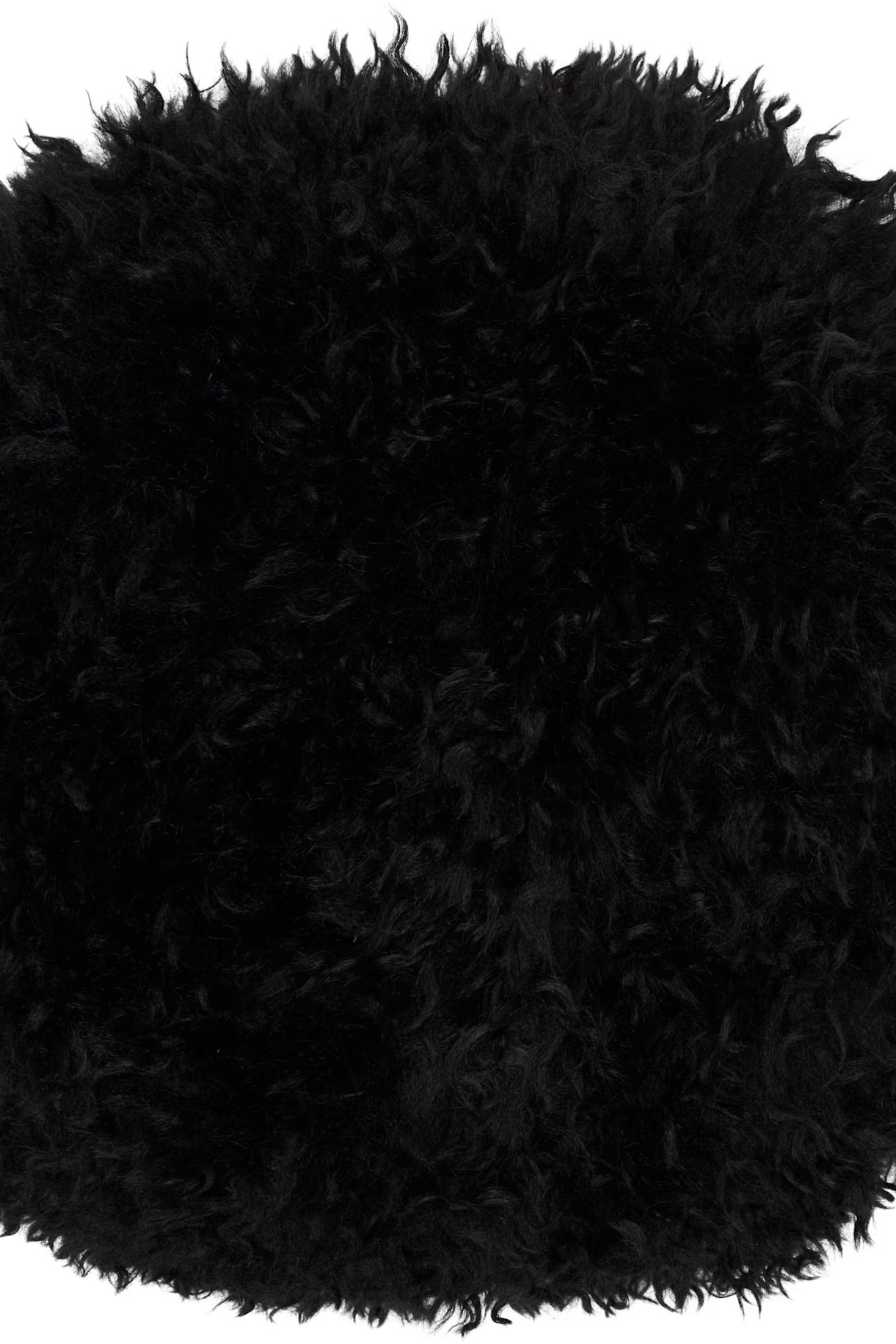 Anna Sui Black Faux-Fur Muff Hand Warmer