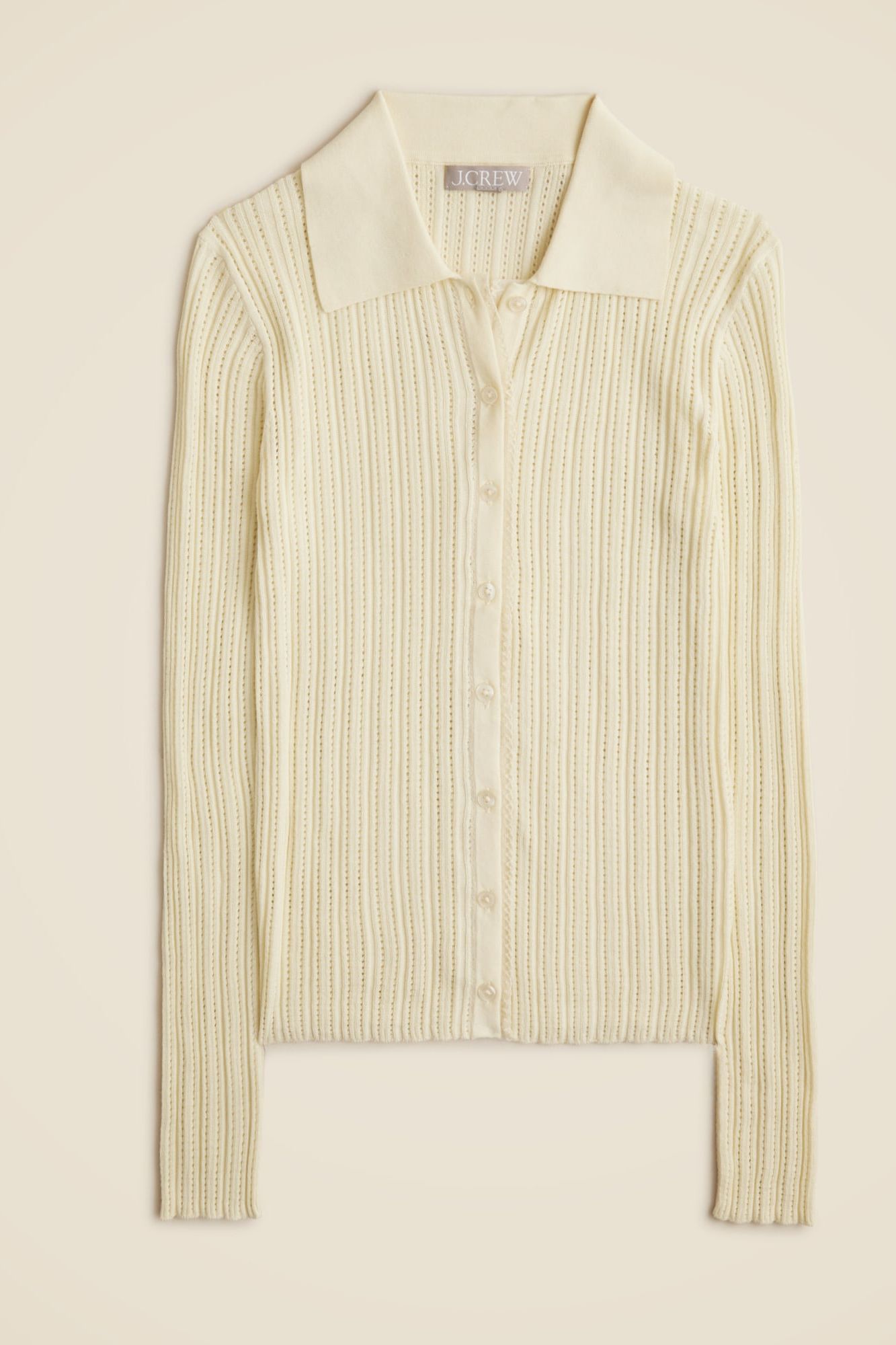 Ribbed Tulle-Trim Sweater-Tee in Premium Ultra-Fine Cotton