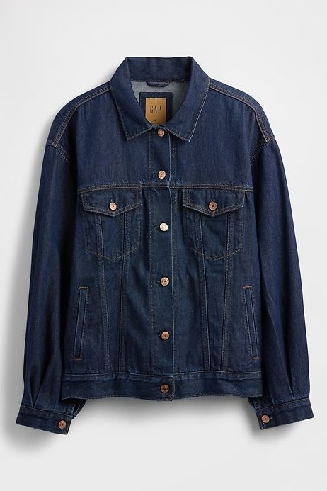 Gap UltraSoft Oversized Balloon-Sleeve Icon Denim Jacket