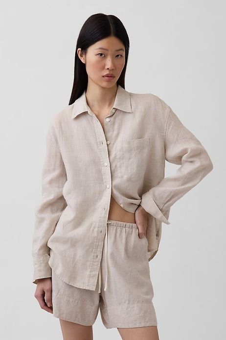 Gap, 100% Linen Oversized Shirt
