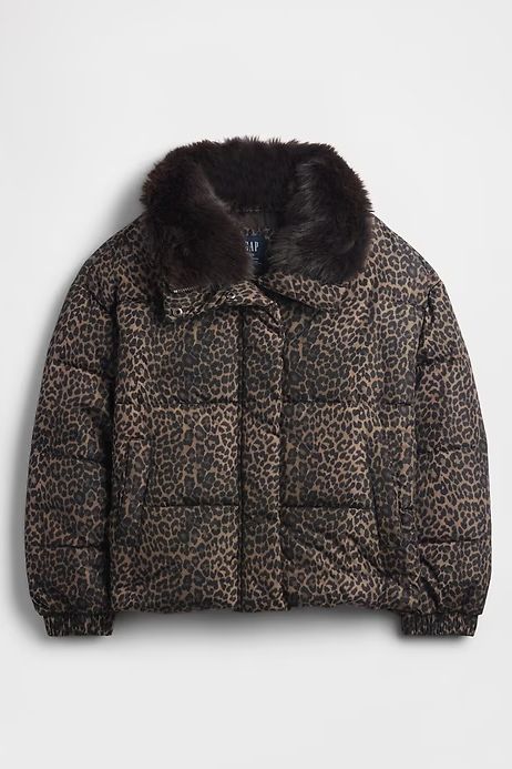 Gap Faux Fur-Trim Puffer Jacket