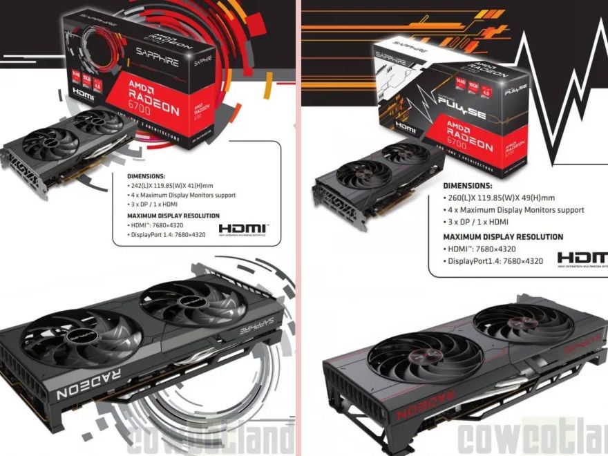 Sapphire Radeon Makes RX 6700 Non-XT 10GB Official (Update