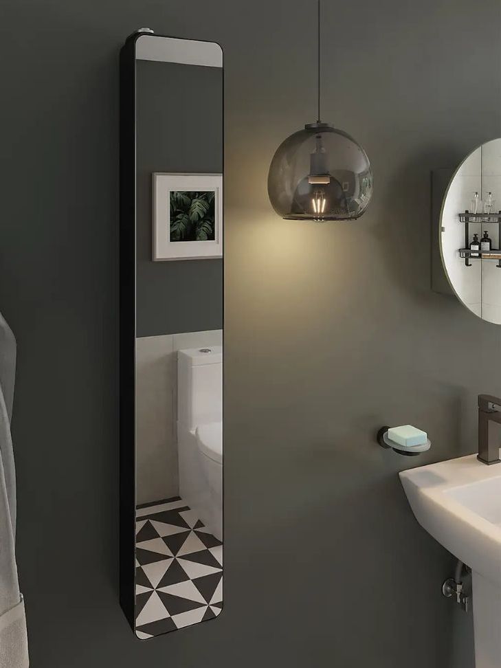 long mirrored wall cabinet