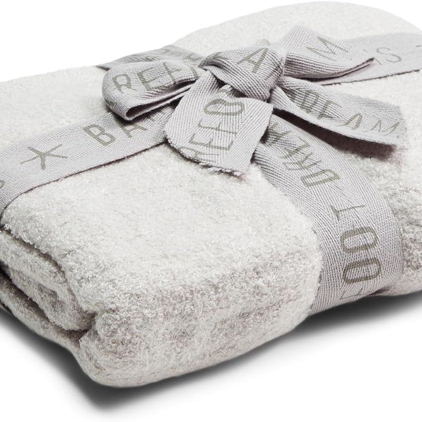 Barefoot Dreams Cozychic&amp;reg; Lite Ribbed Blanket Oyster One Size