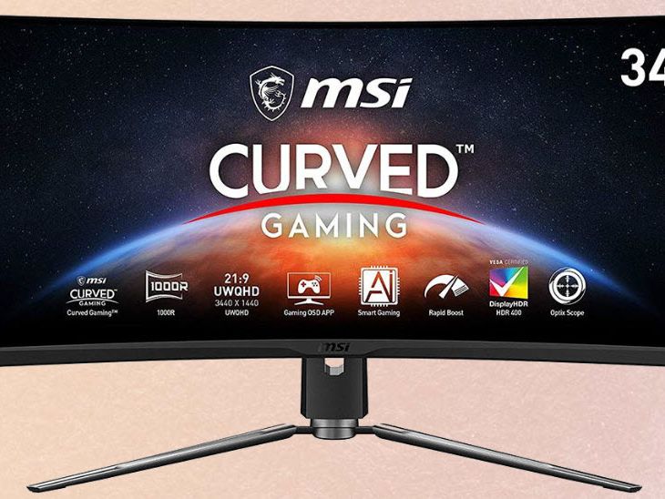 MSI 343CQR 34インチ ウルトラワイドモニター 165Hz 1000R ウルトラワイドモニター初の湾曲率1,000R 34インチの大画面で今までに