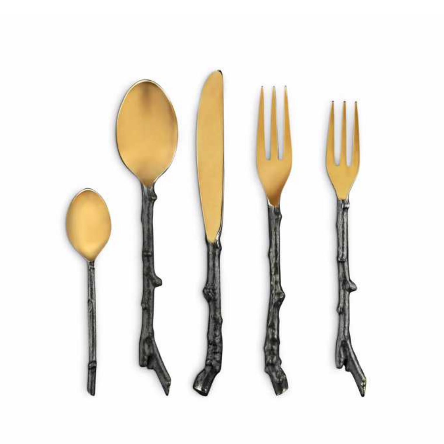 Best flatware sets: Twig Five Piece Place Setting in Brass