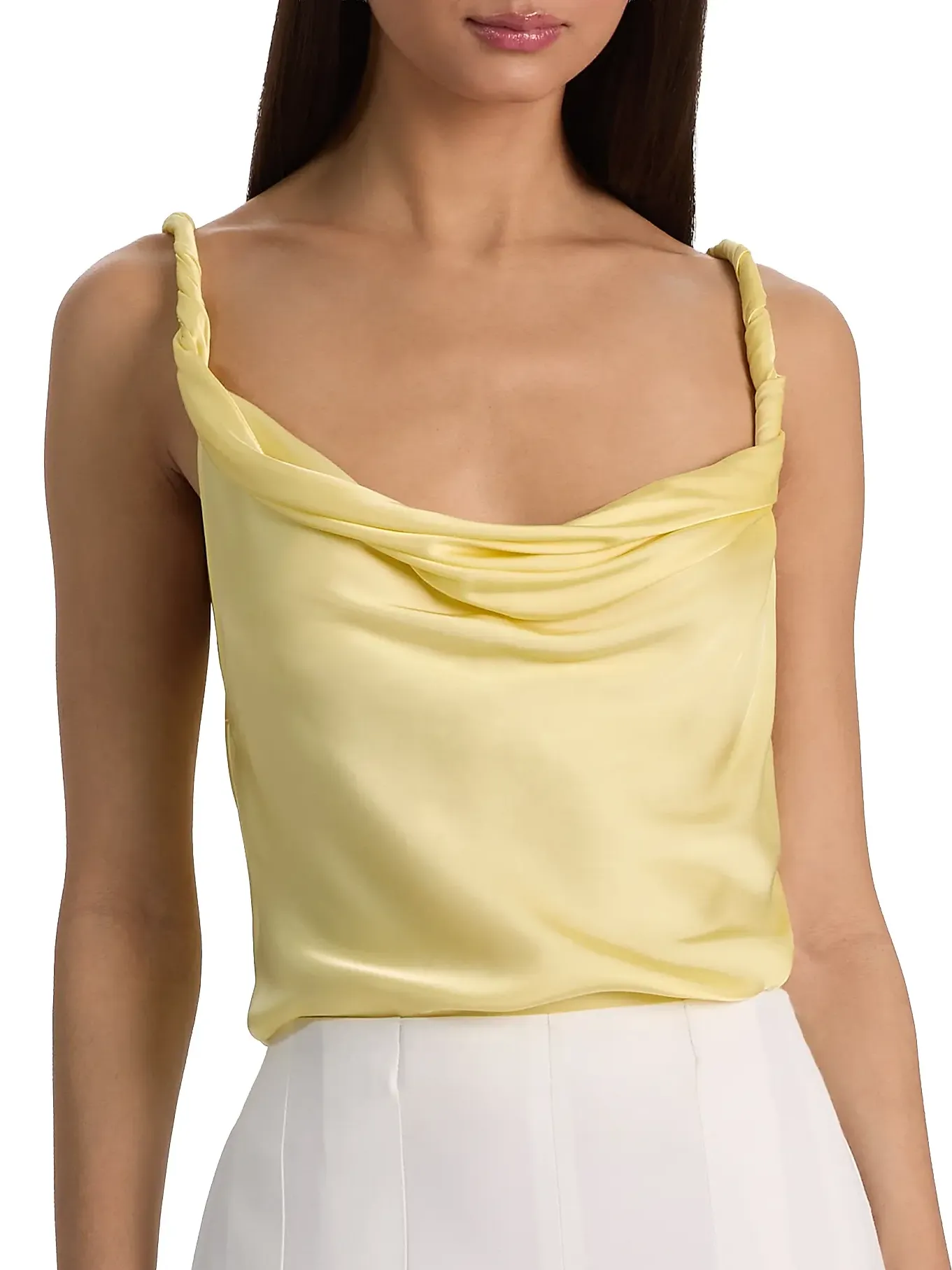 Monique Satin Twist-Strap Tank