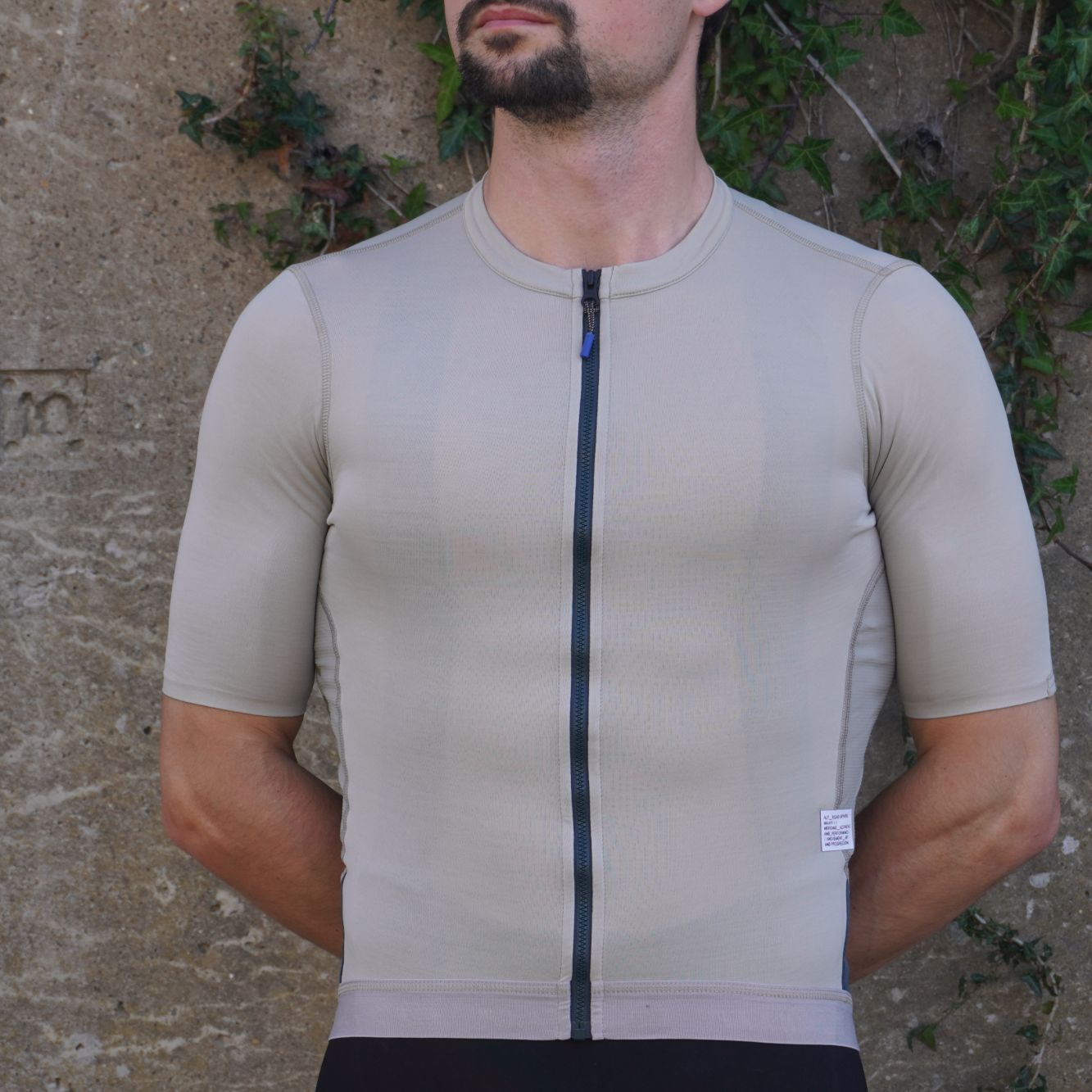 Male cyclist wearing