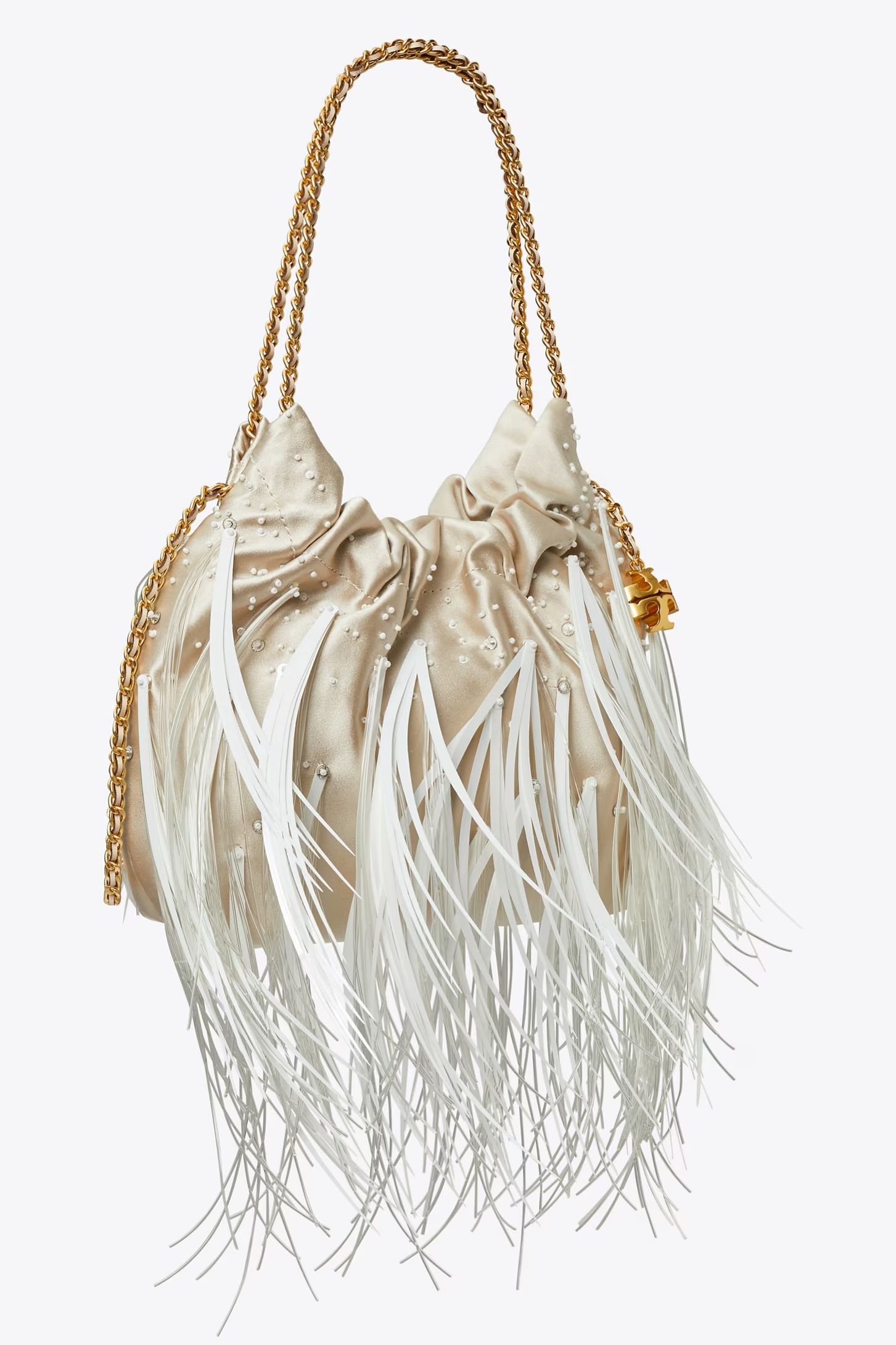 Tory Burch feather hobo bag