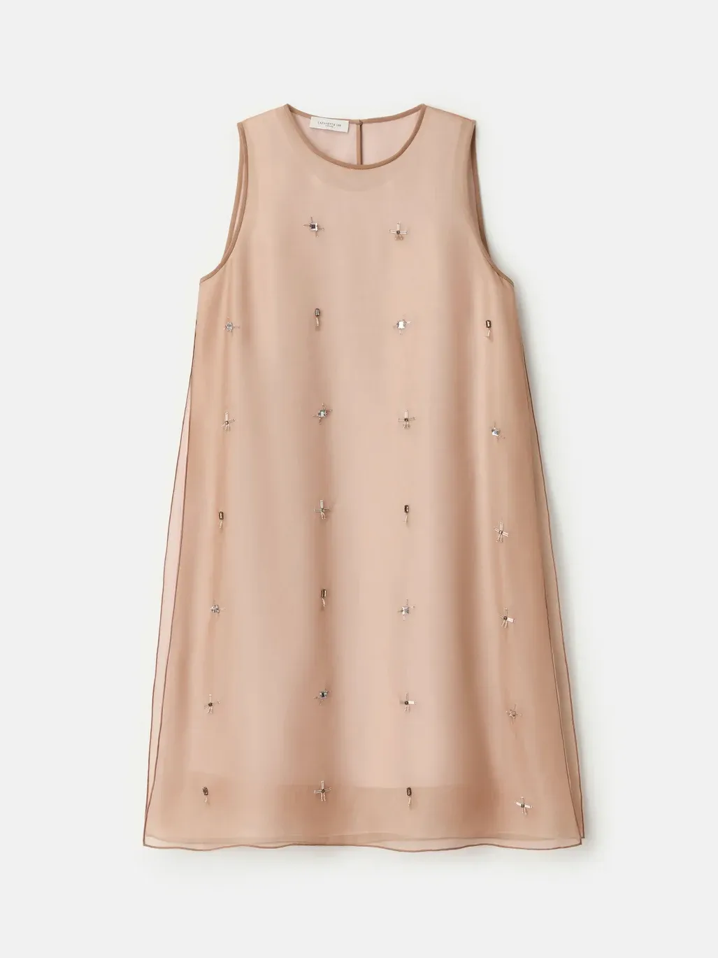 Lafayette 148, Hand Beaded Silk Organza Shift Dress