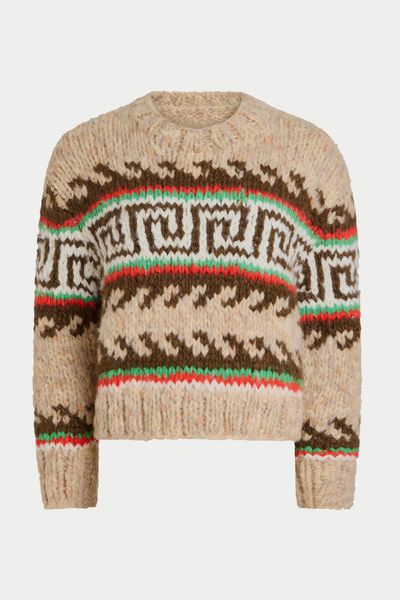 Greek Key Jooshi Sweater in Cashmere