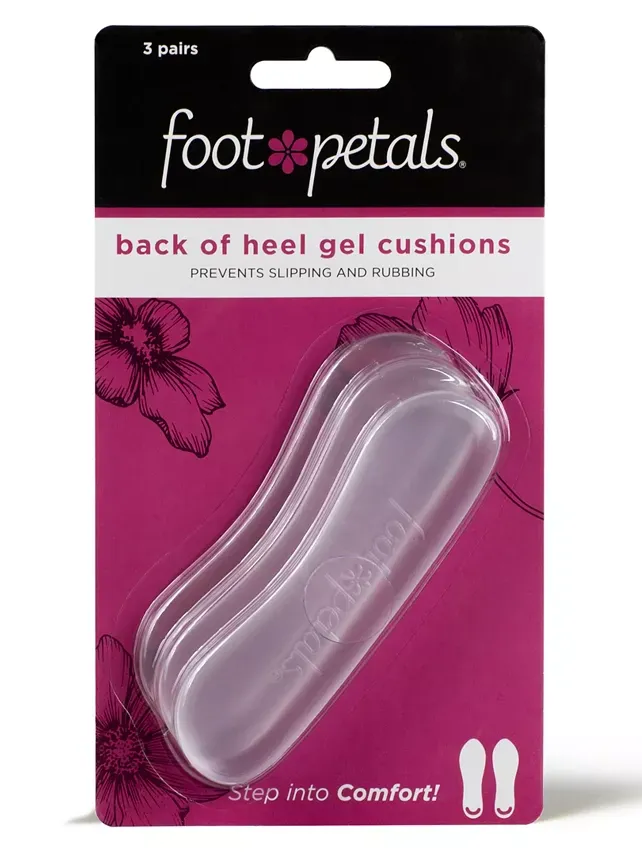 Foot Petals, Back of Heel Gel Cushions 3 Pack