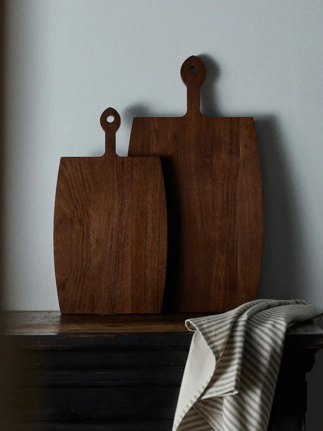 next, The Set 2 Pack Brown Wooden Serving Boards