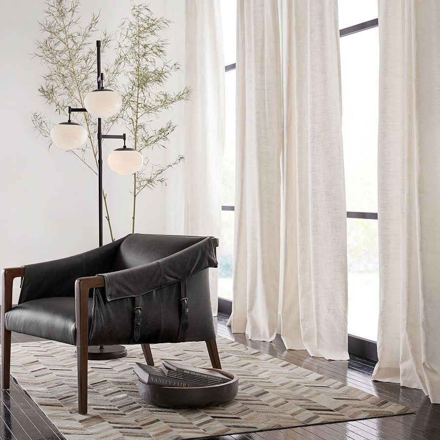 Emery Linen/cotton Pole-Pocket Blackout Curtain