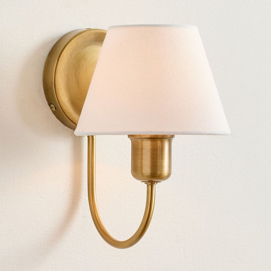 Pottery Barn, Holmes Linen Shade Sconce (10&quot;)