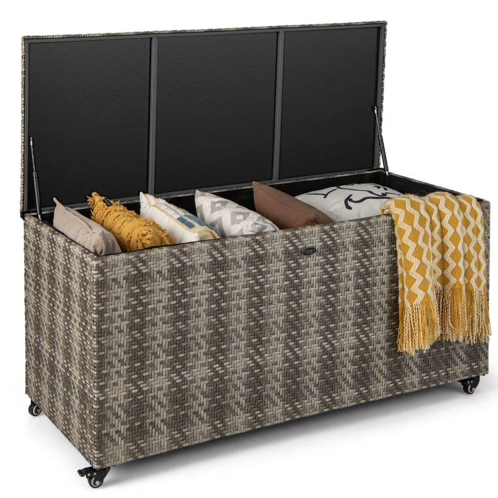 Costway Rattan Storage Deck Box