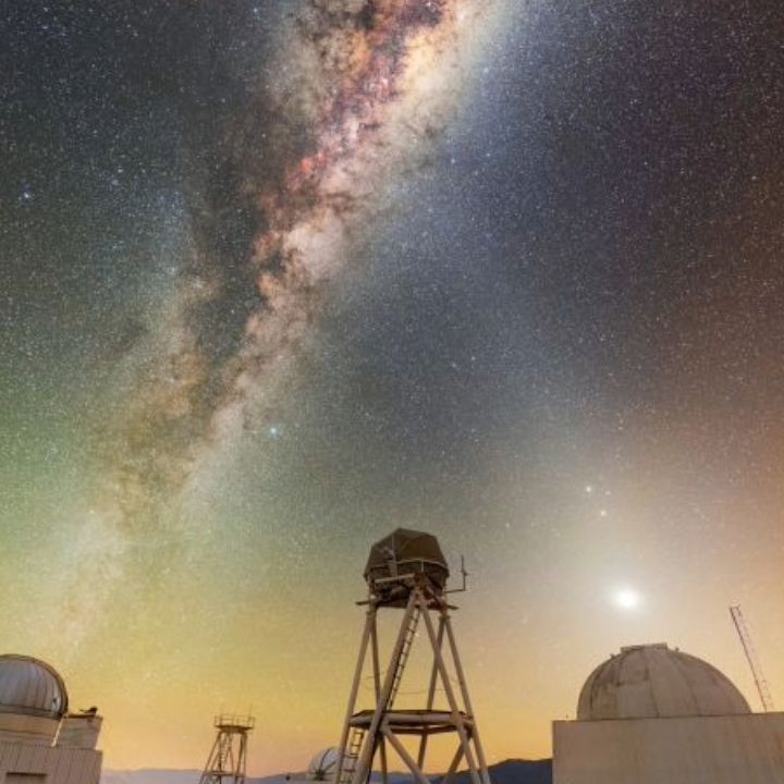 オルゴナイト☆ Milky Northern Cross Milky Way over Pralongia Ski Lift | Dolomites