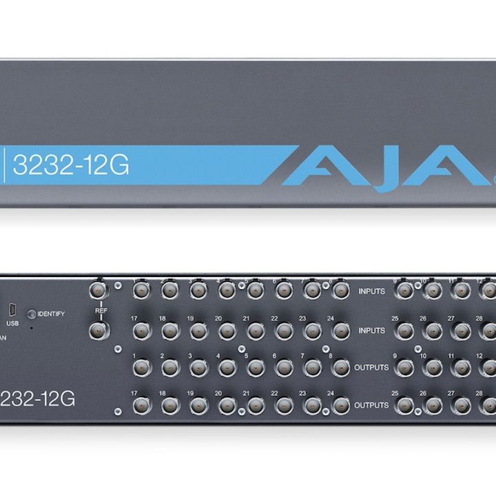 ad 232点 AJA Ships KUMO 3232-12G Compact 32x32 12G-SDI Router | AVNetwork