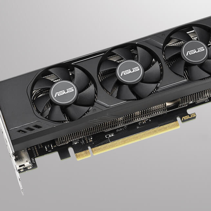 Asus' low-profile RTX 4060 still takes up two slots, but its
