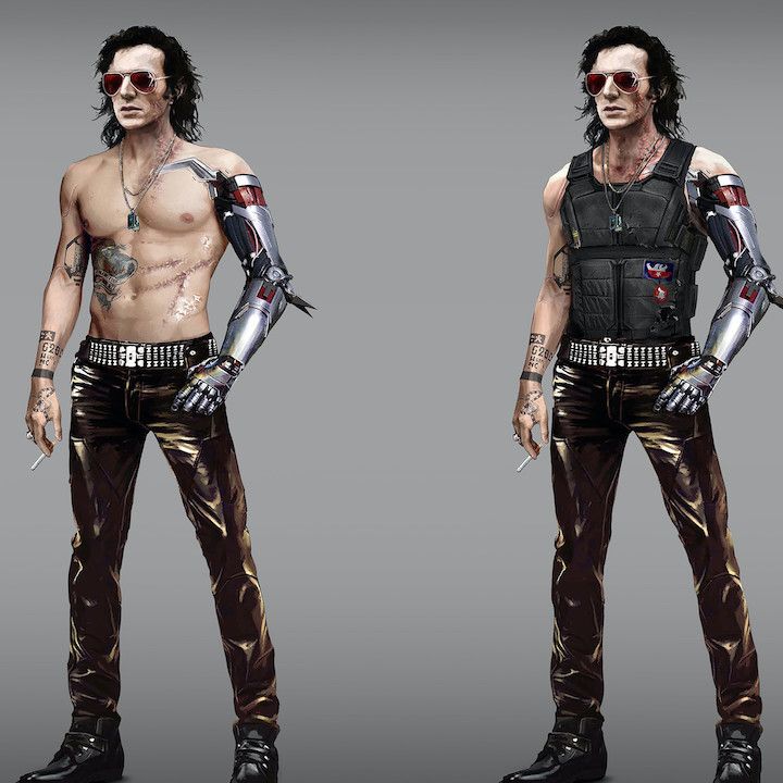 Cyberpunk 2077 Johnny Silverhand concept art reveals the character