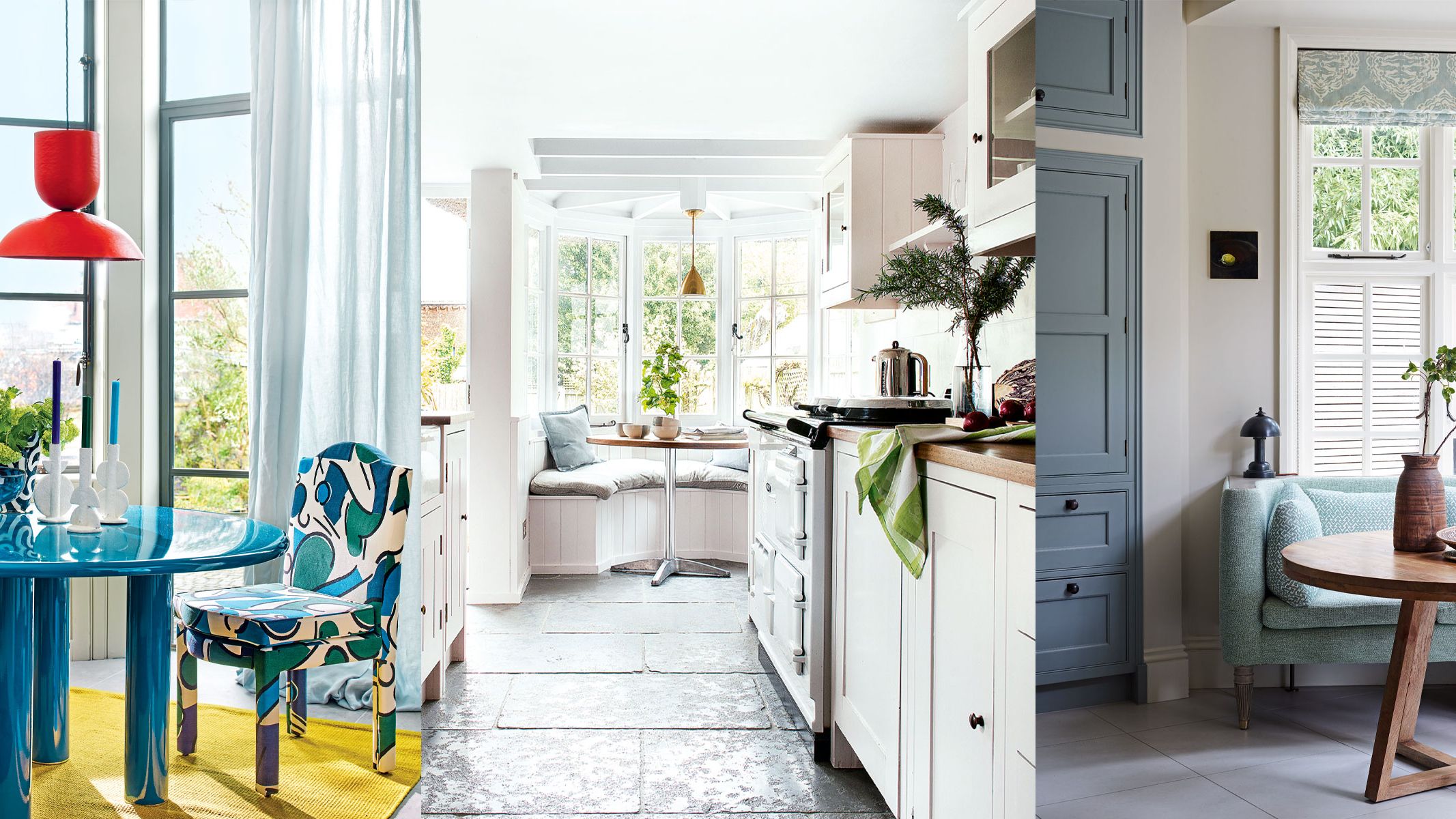 Beautiful kitchen bay window with natural light