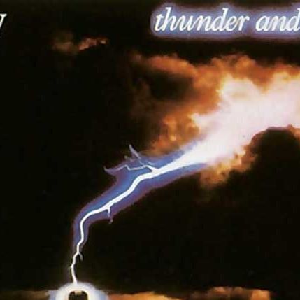 貴重Thin Lizzy Thunder & Lightning UK盤2LP Thin Lizzy - Thunder And Lightning (Metallic Gold Vinyl
