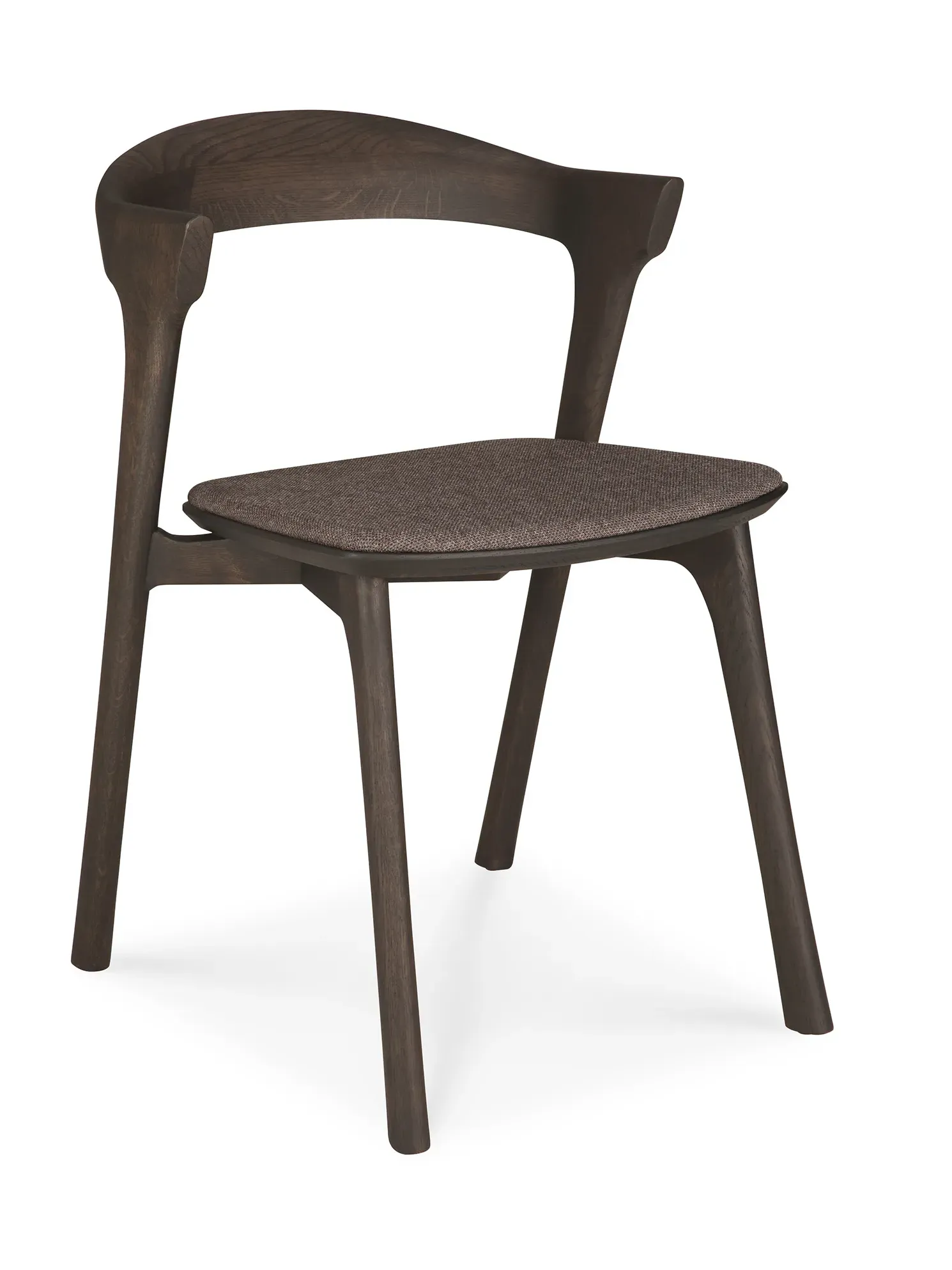 Bok Chair, Brown Oak-Fabric Warm Brown