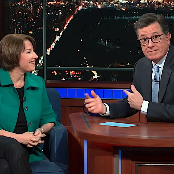 Democratic Sen. Amy Klobuchar tells Stephen Colbert how Democrats can beat  Trump | The Week