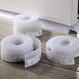 Set of 3 Silicone Door and Window Seals - High Quality Tpe Draught Excluder Strips 2.5, 3.5 &amp;amp; 4.5cm Widths - Each Roll Measures 5m