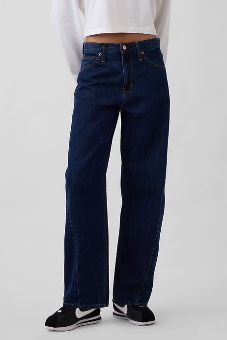 High Rise Barrel Jeans