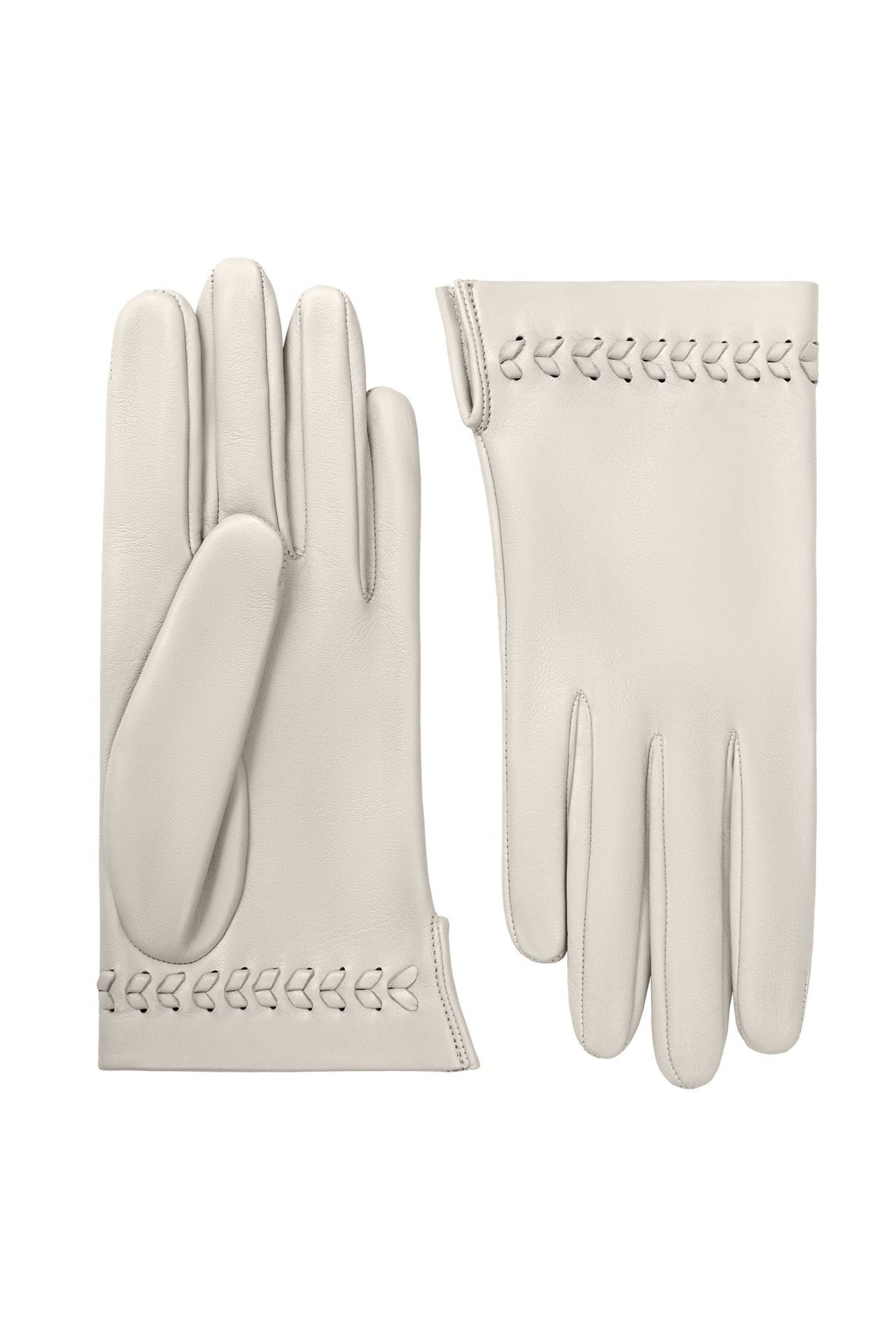 Claudette | Unlined Leather Glove - Parchment / 6