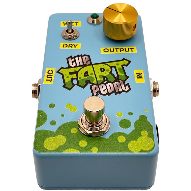 A guitar pedal that makes fart sounds has smashed its target on