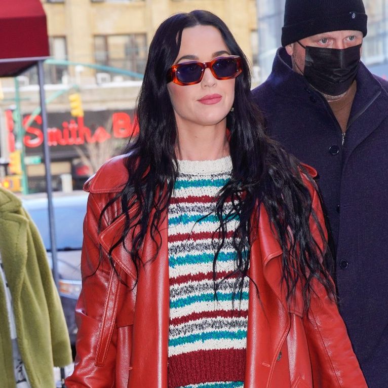 katy perry red leather dress Katy Perry sends temperatures soaring on American Idol as she works a skintight red leather dress